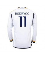 Real Madrid Rodrygo Goes #11 Domácí Dres 2023-24 Dlouhý Rukáv